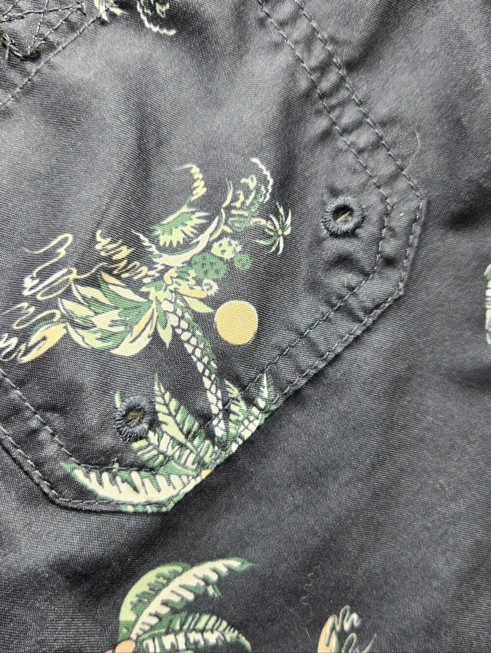 Janie & Jack Boys Navy Tropical Print Swim Shorts – Size 7